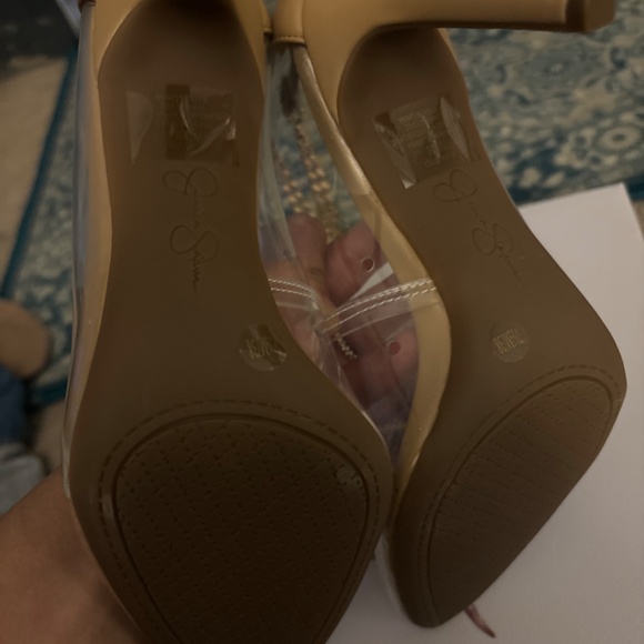 Nude clear Heels with chain/ Jessica simpson - Picture 4 of 5